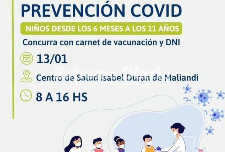 Imagen de Covid: Vacunación de bebés y niños en Alvear