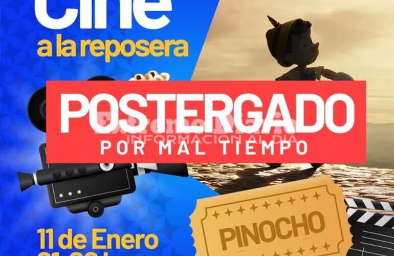 Imagen de Se suspendió el cine a la reposera por mal tiempo