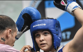 Imagen de Lorena Balbuena, se prepara con la Selecci&oacute;n Argentina de Boxeo, para competir en Rep&uacute;blica Dominicana.