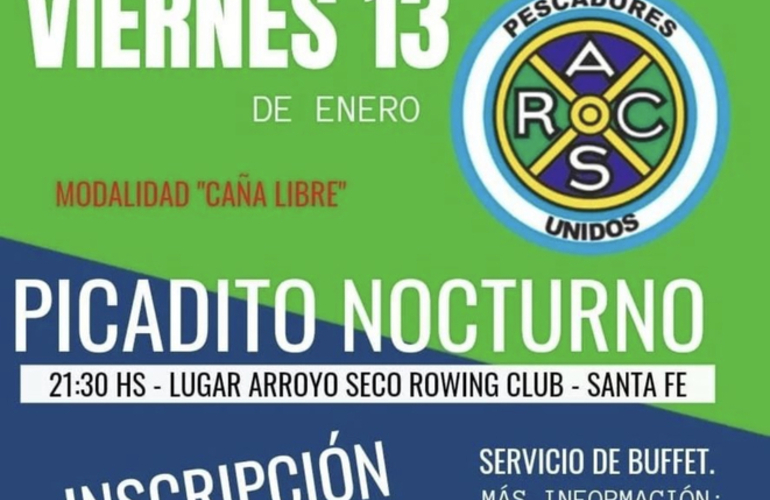 Imagen de 'Picadito Nocturno', nuevo evento de los Pescadores Unidos del Rowing Club.