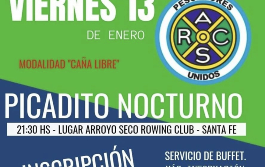 Imagen de 'Picadito Nocturno', nuevo evento de los Pescadores Unidos del Rowing Club.
