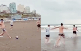 Imagen de J&oacute;venes arroyenses, recrearon en video el gol de Di Mar&iacute;a en la Final del Mundial, lo subieron a redes y se hizo viral