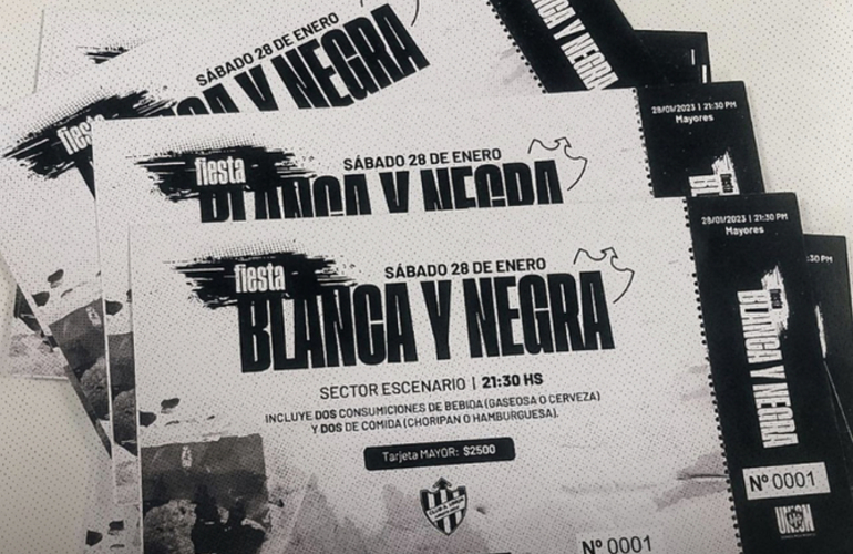 Imagen de Unión sacó a la venta las entradas para la 'Fiesta Blanca y Negra'.