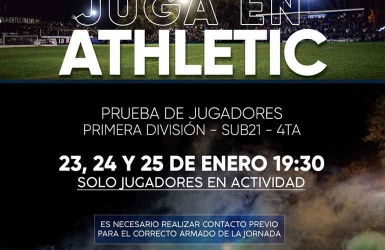 Imagen de A.S.A.C. realizará prueba de jugadores en 1era división, sub-21 y 4ta.