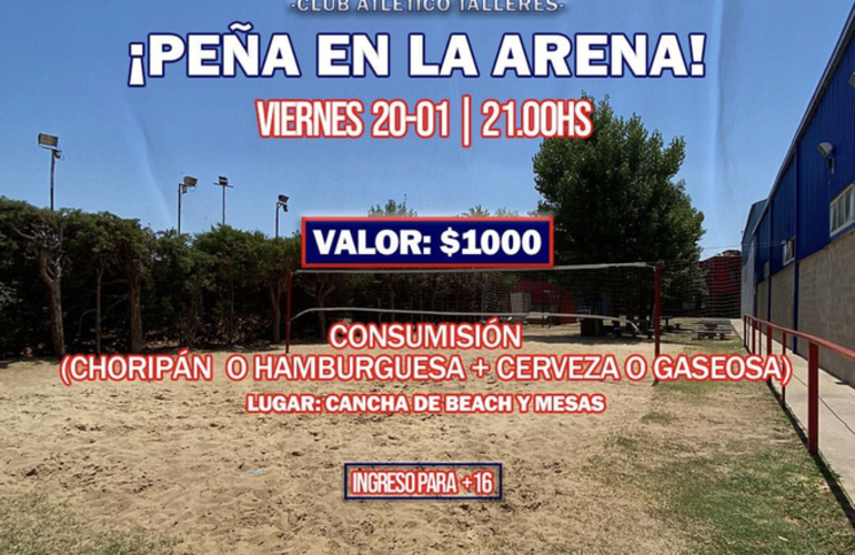 Imagen de 'Pe&ntilde;a en la Arena' en Talleres.