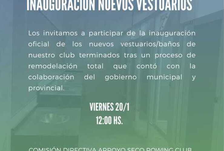Imagen de Inauguraci&oacute;n de nuevos vestuarios y ba&ntilde;os de Damas del Rowing Club.