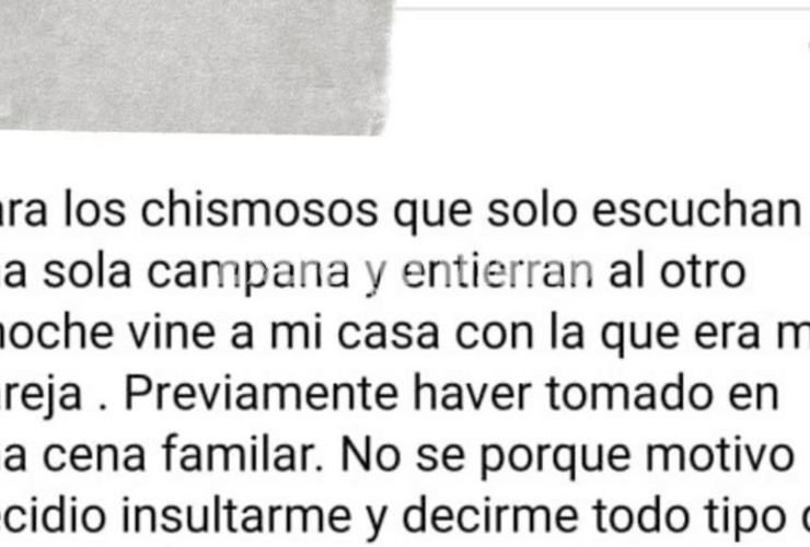 Imagen de El denunciado por presunta golpiza a una mujer realizó un descargo a través de las redes sociales