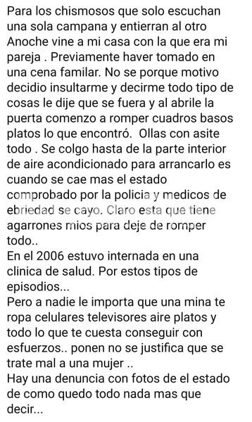 Imagen de El denunciado por presunta golpiza a una mujer realiz&oacute; un descargo a trav&eacute;s de las redes sociales