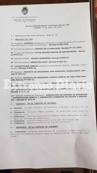 Imagen de Sesi&oacute;n extraordinaria: Lunes 23 de enero 2023