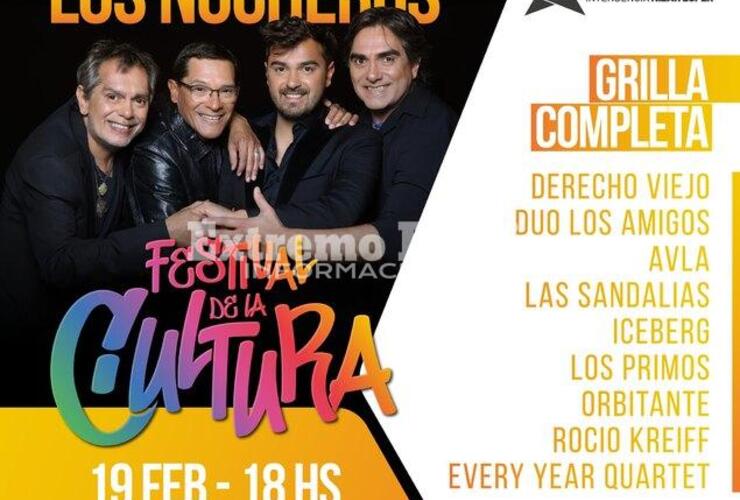 Imagen de Grilla de artistas que actuar&aacute;n en el Festival de la Cultura 2023