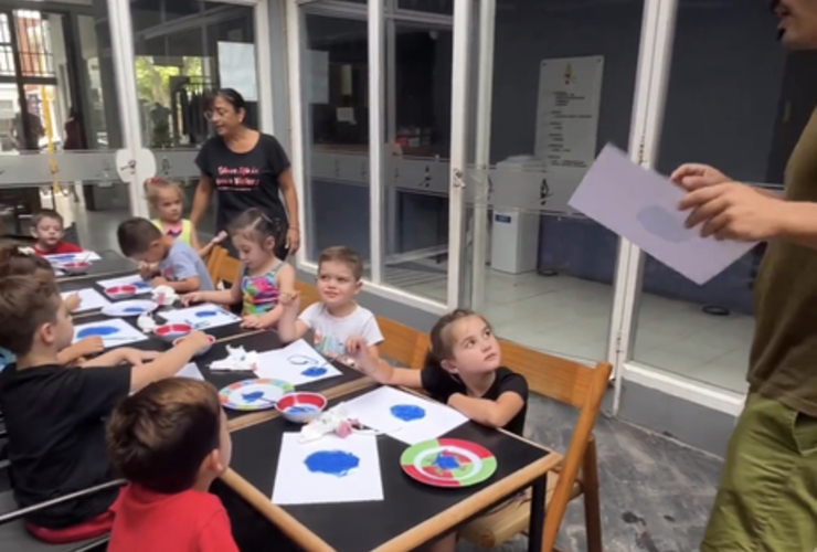 Imagen de Taller de Pintura, en la Escuela de Verano de Labarra Olímpica.