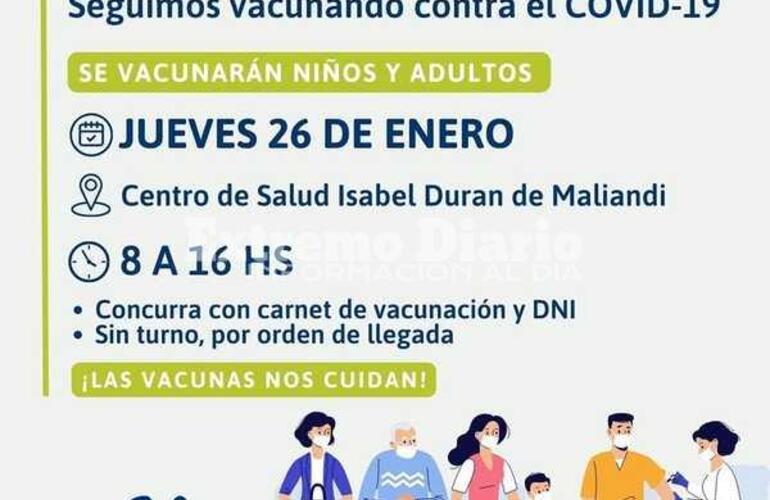 Imagen de Covid-19: Continúa la vacunación en Alvear