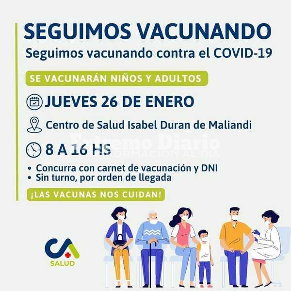 Imagen de Covid-19: Contin&uacute;a la vacunaci&oacute;n en Alvear