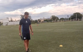 El primer entrenamiento de Mori en el campo de juego.