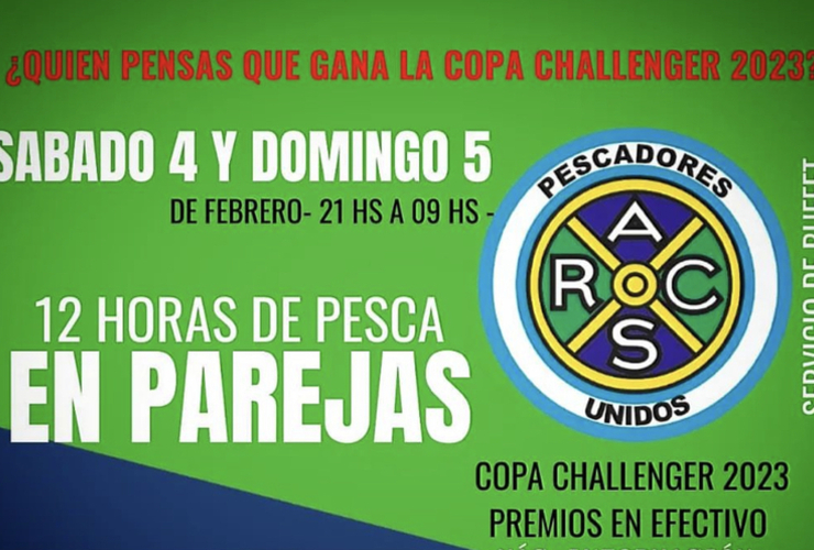 Imagen de Copa Challenger de Pesca en el Rowing Club.