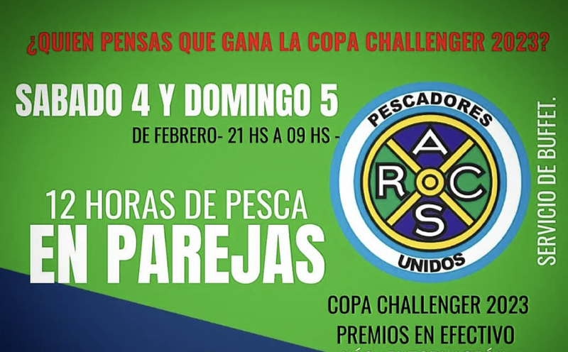 Imagen de Copa Challenger de Pesca en el Rowing Club.