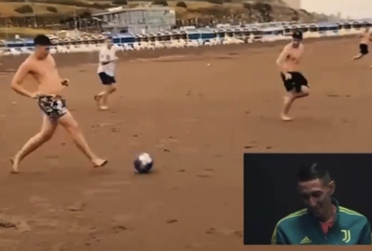 Imagen de Ángel Dí María reaccionó al vídeo viral de su gol en la playa