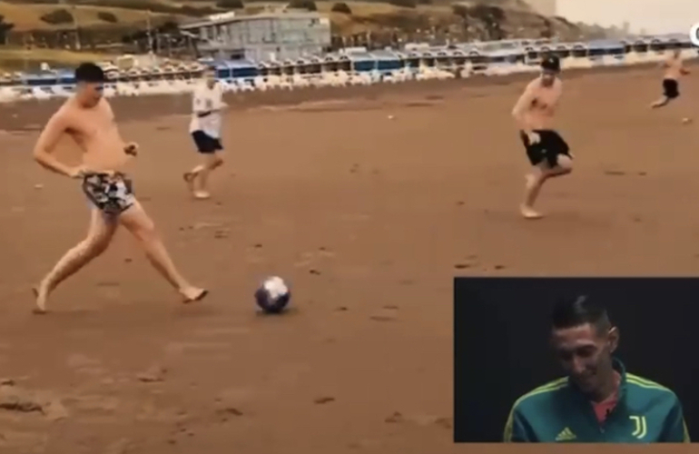 Imagen de Ángel Dí María reaccionó al vídeo viral de su gol en la playa