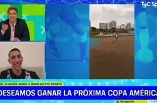 Imagen de Dí María volvió a reaccionar al vídeo viral de la imitación de su gol en la playa