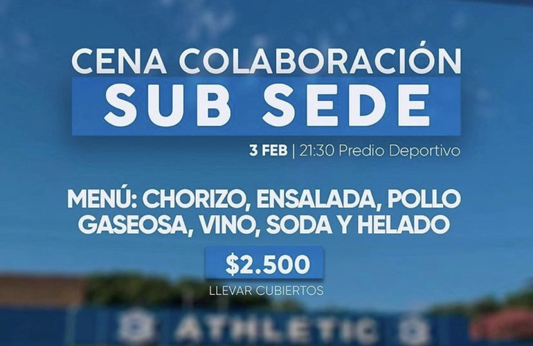 Imagen de Cena colaborativa para la SubSede de A.S.A.C.