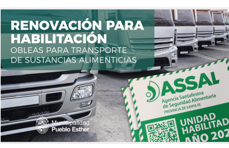 Imagen de Transporte de alimentos: renovaci&oacute;n de habilitaci&oacute;n