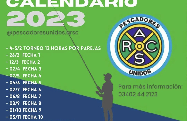 Imagen de Calendario del Ranking 2023 de los Pescadores Unidos del Rowing Club.