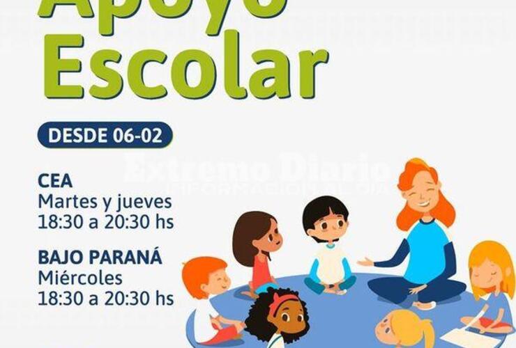 Imagen de Comienzan las clases de apoyo escolar en Alvear