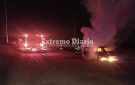 Imagen de Ruta 26 S: Un autom&oacute;vil se prendi&oacute; fuego