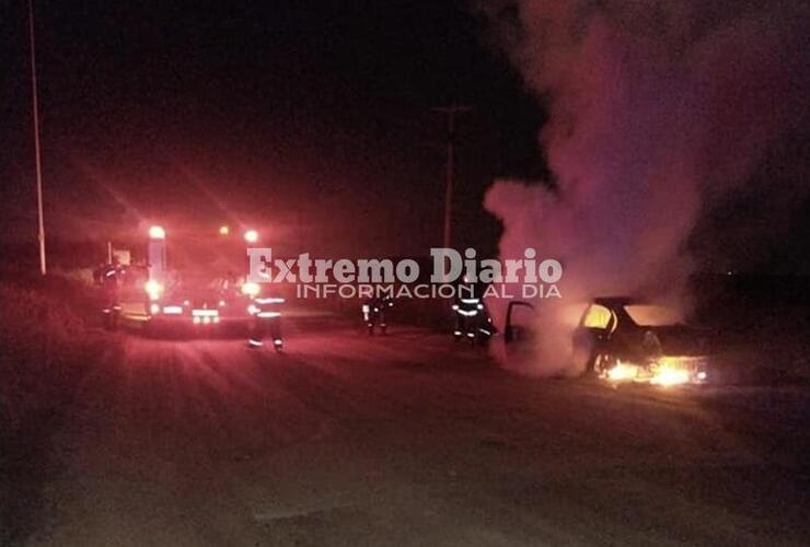 Imagen de Ruta 26 S: Un automóvil se prendió fuego