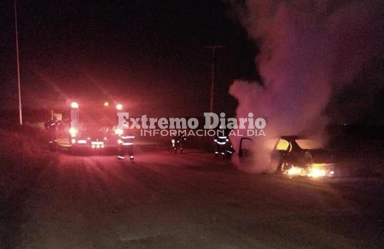 Imagen de Ruta 26 S: Un automóvil se prendió fuego