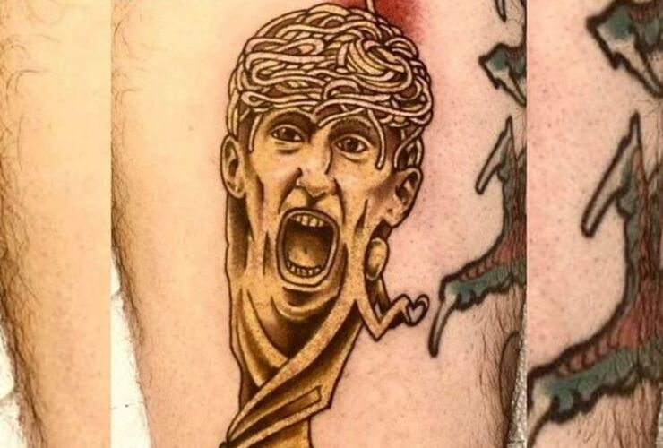 Imagen de El tatuaje surrealista de &Aacute;ngel D&iacute; Mar&iacute;a y la Copa del Mundo que se hizo viral en redes sociales