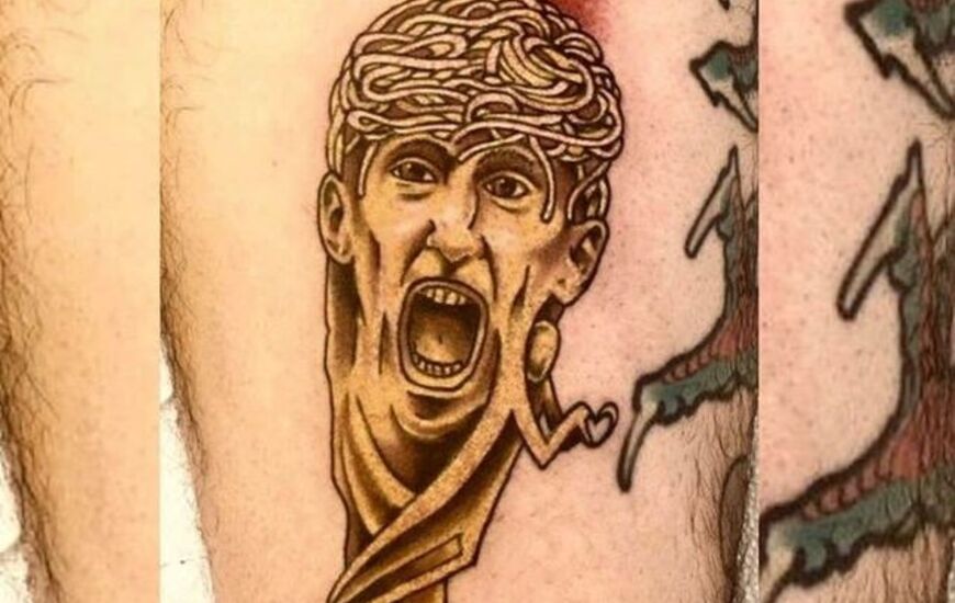 Imagen de El tatuaje surrealista de &Aacute;ngel D&iacute; Mar&iacute;a y la Copa del Mundo que se hizo viral en redes sociales
