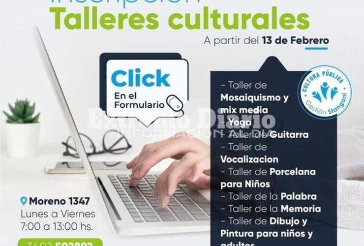 Imagen de Inscripción a los talleres culturales de Fighiera