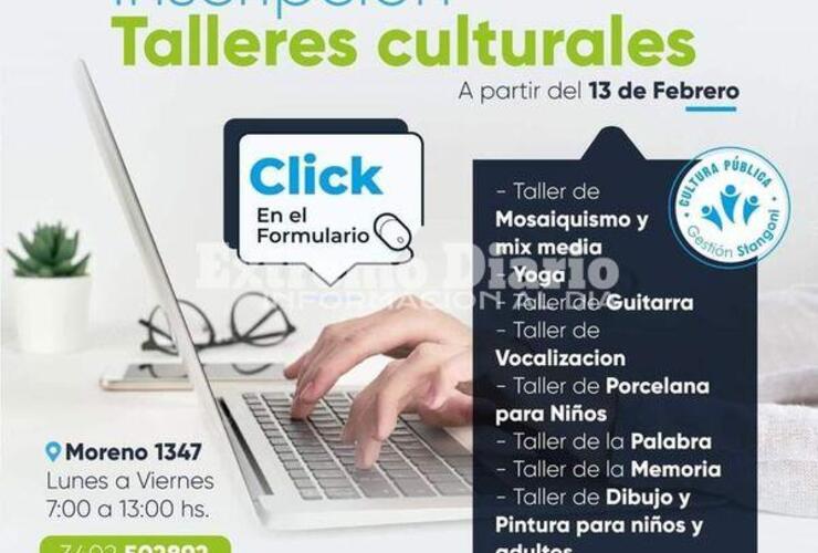 Imagen de Inscripci&oacute;n a los talleres culturales de Fighiera
