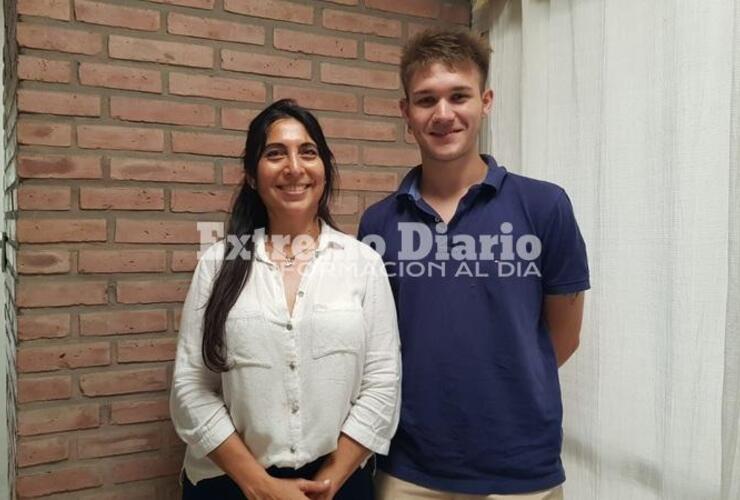 Rosa Masetro junto a Matias Derusci