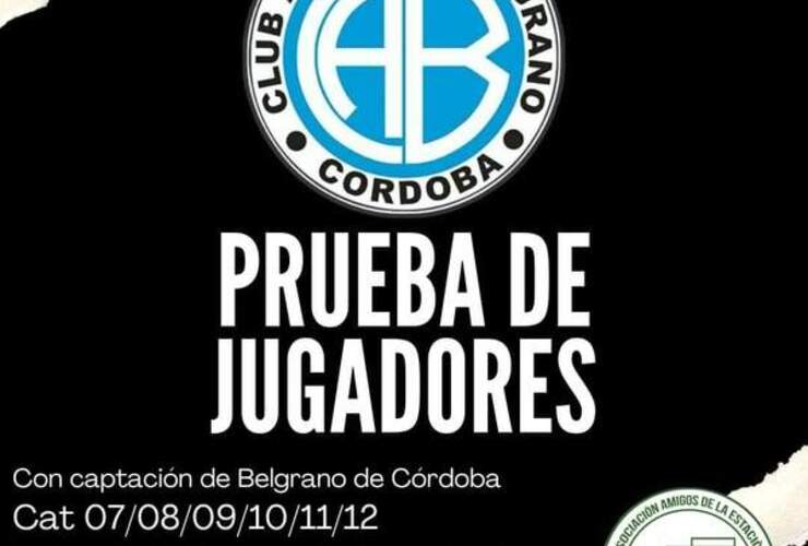 Imagen de Prueba de jugadores de Belgrano de Córdoba en el predio de Amigos de la Estación.