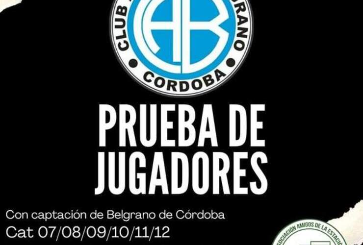Imagen de Prueba de jugadores de Belgrano de C&oacute;rdoba en el predio de Amigos de la Estaci&oacute;n.