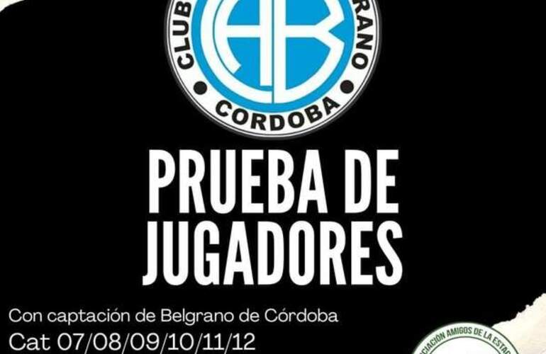 Imagen de Prueba de jugadores de Belgrano de Córdoba en el predio de Amigos de la Estación.