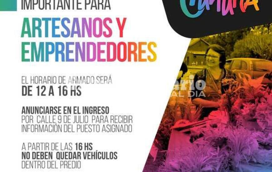 Imagen de Festival de la Cultura: Informaci&oacute;n importante para artesanos y emprendedores