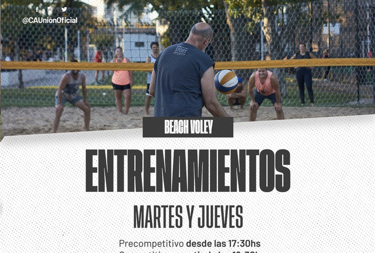 Imagen de El beach v&oacute;ley de Uni&oacute;n, contin&uacute;a entrenando en Febrero.
