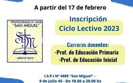 Imagen de Abri&oacute; la inscripci&oacute;n en el Profesorado �San Miguel�
