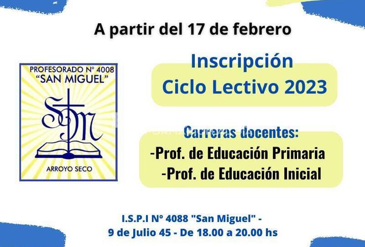 Imagen de Abri&oacute; la inscripci&oacute;n en el Profesorado �San Miguel�