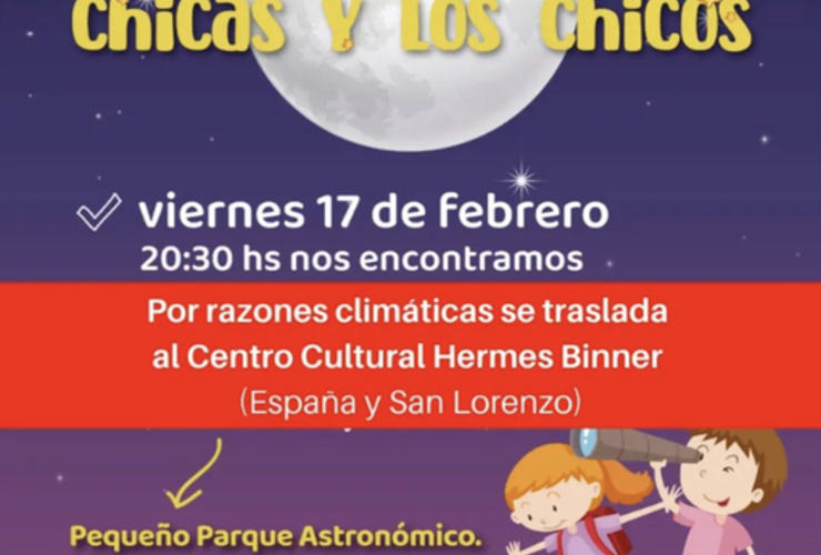 Imagen de La iniciativa 'La Noche de las Chicas y los Chicos', cambia de lugar y será en el Centro Cultural.