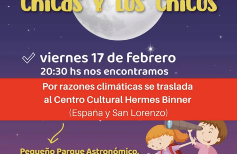 Imagen de La iniciativa 'La Noche de las Chicas y los Chicos', cambia de lugar y será en el Centro Cultural.