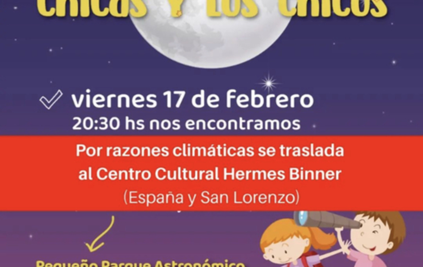 Imagen de La iniciativa 'La Noche de las Chicas y los Chicos', cambia de lugar y ser&aacute; en el Centro Cultural.
