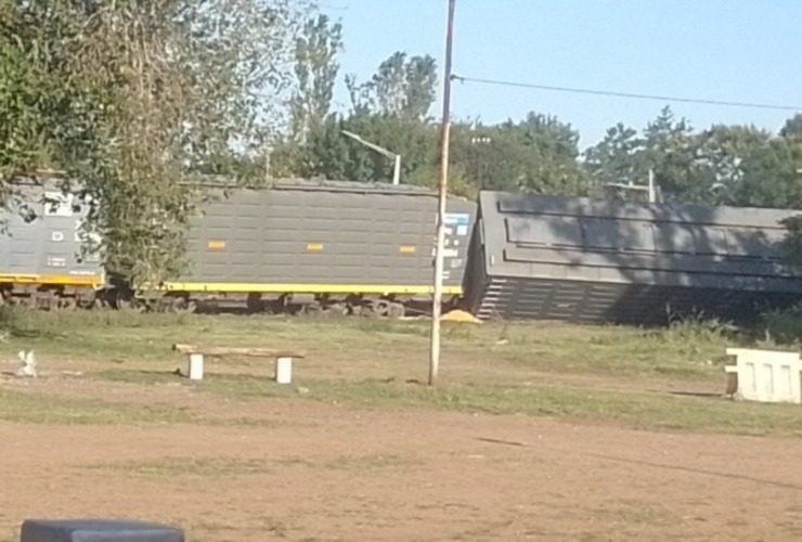 El tren descarriló en Timbúes. (Rosario3)