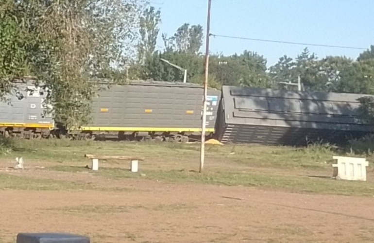 El tren descarriló en Timbúes. (Rosario3)