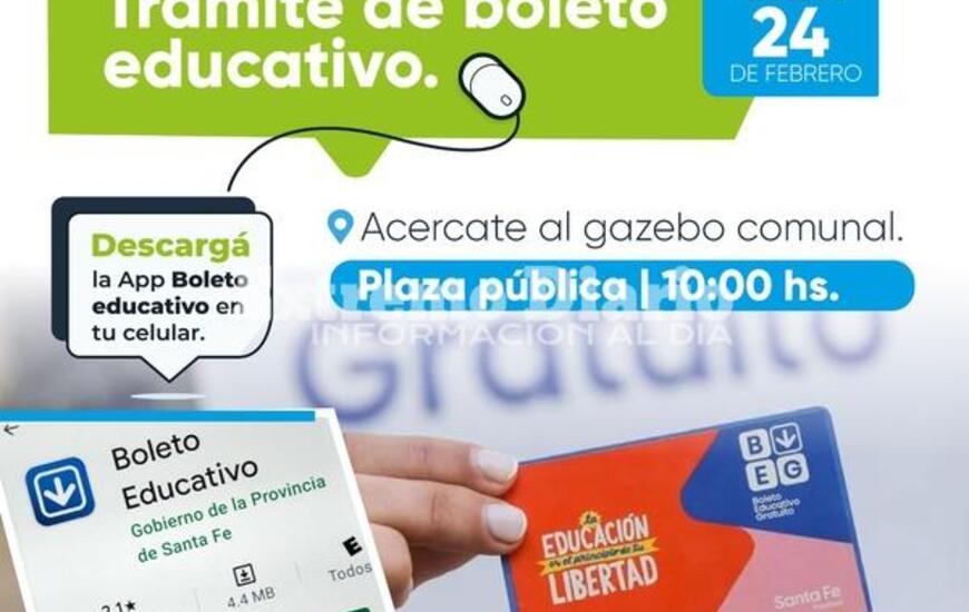 Imagen de Tr&aacute;mite para el Boleto Educativo Gratuito en Fighiera