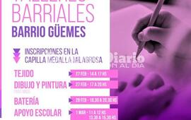 Imagen de Abren las inscripciones para los talleres culturales en el barrio G&uuml;emes