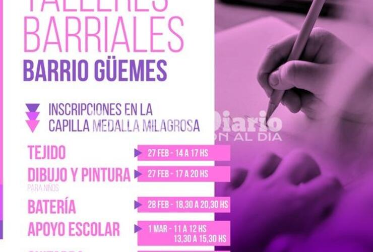 Imagen de Abren las inscripciones para los talleres culturales en el barrio Güemes